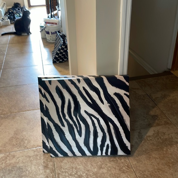 Set of 2 Textured Zebra Painting Modern!!!🖤🤍🦓✨✨ - Picture 1 of 3